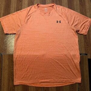 Under Armour Orange Retro Tech Sportswear Running Train Shirt Medium